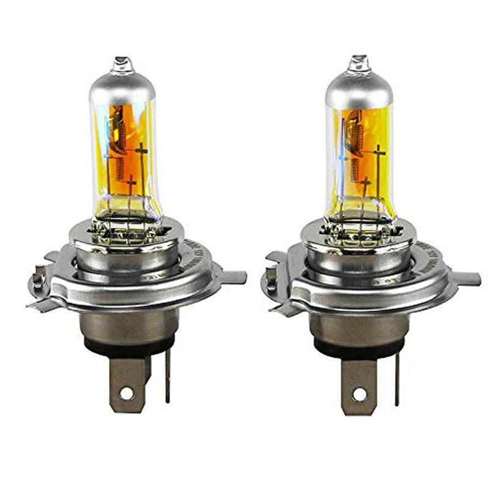 Đèn pha LED H4 DC 12V 55w 60w X1V5 màu vàng