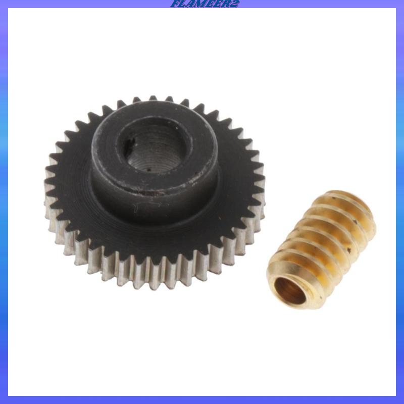 Mô Đun Bánh Răng 0.5 Modulus 40T Bằng Thép + Trục Bánh Răng Đồng Thau 0.5