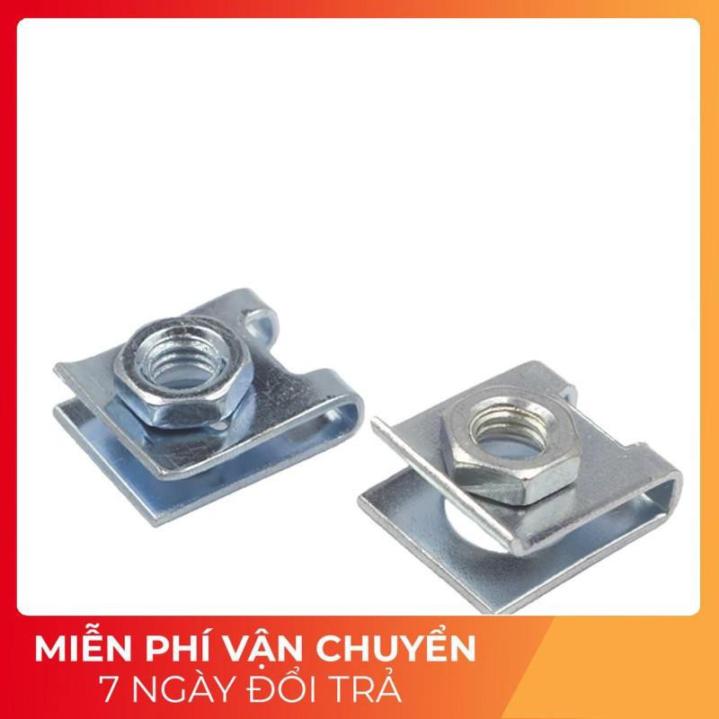 ⚡️GIÁ TỐT⚡️ Bộ 10 Kẹp Bắt Ốc/ Tán Cố Định Chữ U - Đường Kính 6mm - Chốt Khóa Trên Xe Ôtô