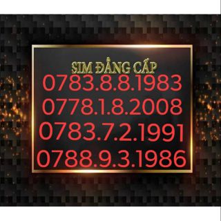 Sim năm sinh đẳng cấp