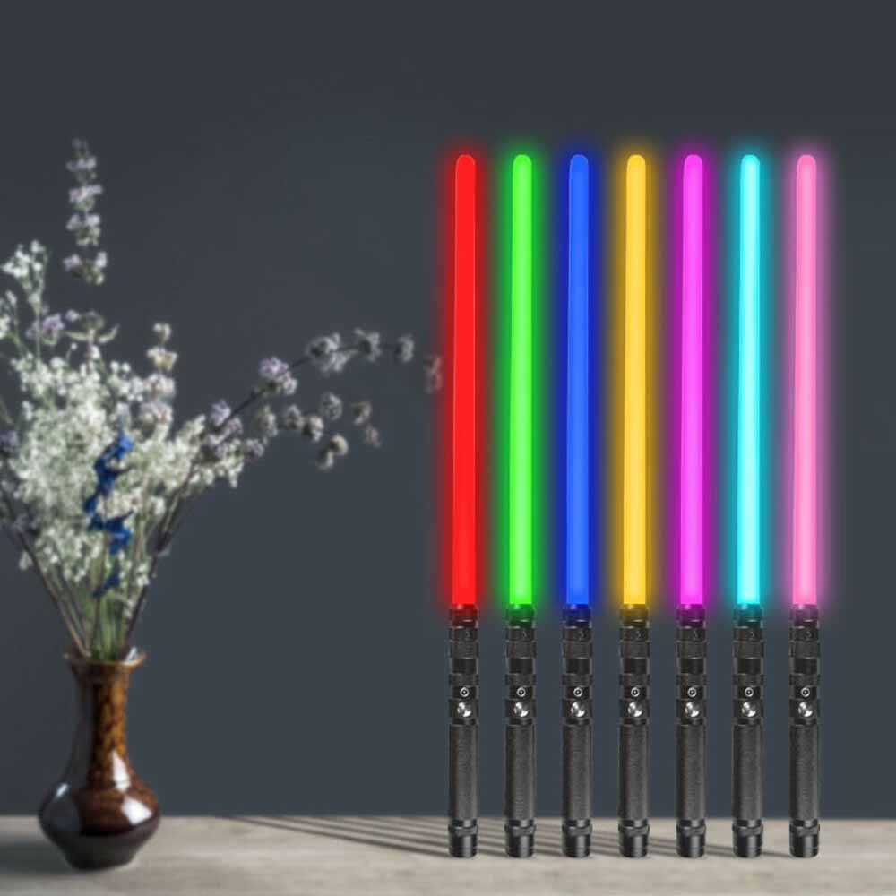Light Up Saber - LED Lighted Swords with Sound Effect Metal Lightsaber Toy