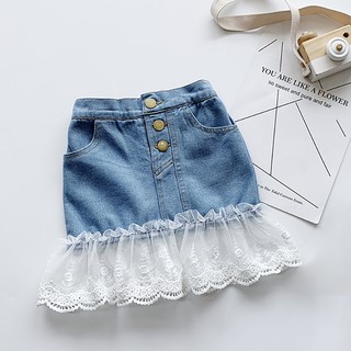 Chân Váy Denim Đáng Yêu Cho Bé Gái 1-6 Tuổi