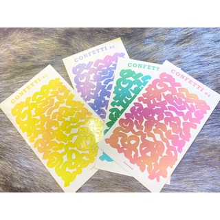 Sticker decal confetti pastel gradient hoa giấy #03 _ #hana.land