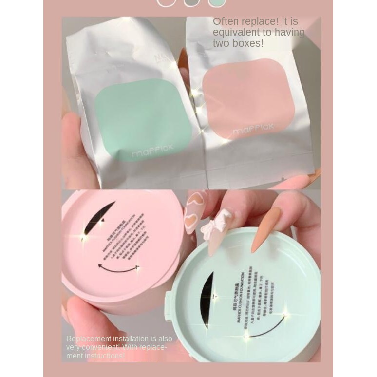 【New~Hàng Mới Về】Kem Bb Air Cushion Làm Trắng Che Khuyết Điểm Kiểm Soát Dầu Chống Nắng Maffick Bốn màu để chọn | BigBuy360 - bigbuy360.vn