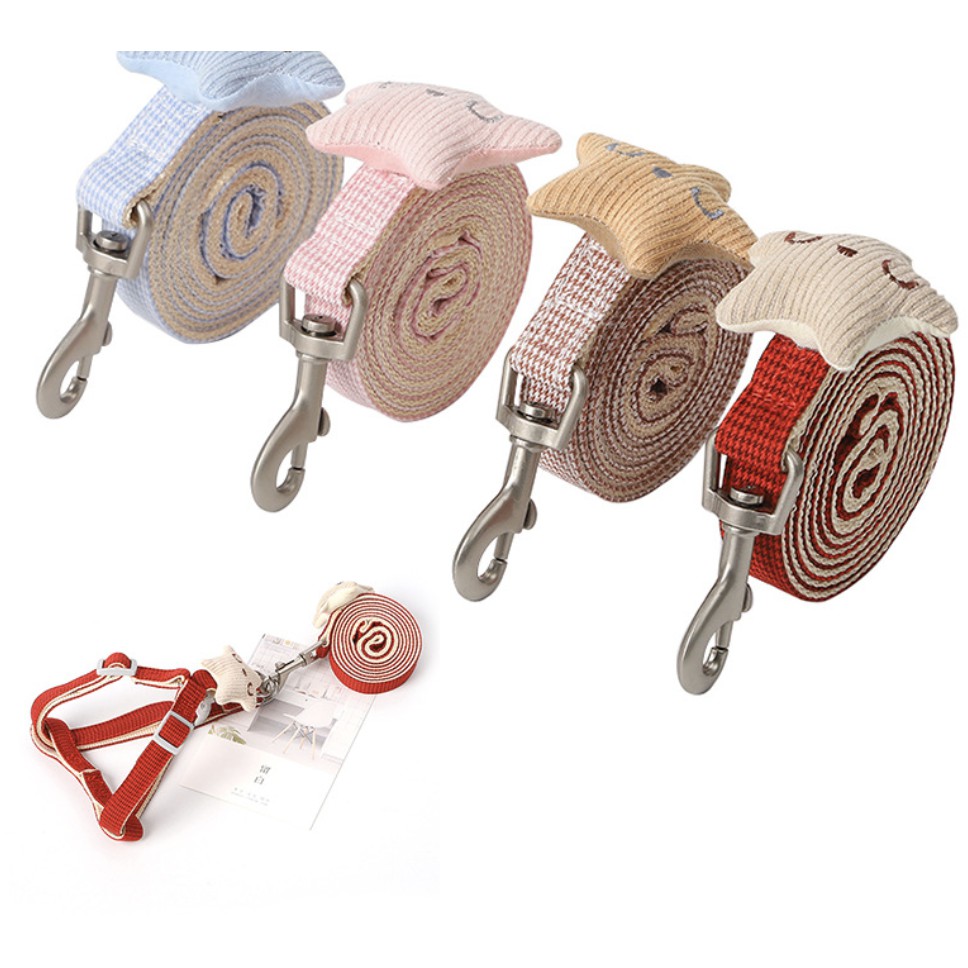Dây dắt chó mèo lớn hình ngôi sao 1,5cm 15kg phụ kiện cho thú cưng dẫn đi Con Mèo Xiêm