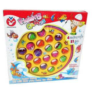 ĐỒ CHƠI CÂU CÁ CHẠY PIN- 4 cần câu và 21 chú cá đáng yêu
