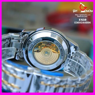 Đồng hồ cơ nam Tevise với máy cơ lộ full 2 mặt nhìn cực đẳng cấp với khả năng tích cot lâu ấn tượng [ Đồng Hồ Cơ ]