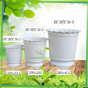 SET 2 CHẬU BA CHÂN Gân Sọc HT- 3 size