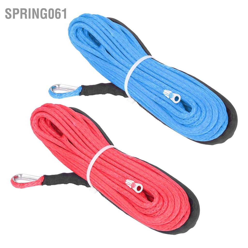 [Hàng Sẵn] Dây Cáp Tời Sợi Tổng Hợp 4.8Mm X 15M 5500lbs Chống Nước Cho ATV UTV Trailer【Spring061】