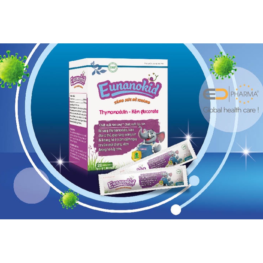 EUNANOKID TĂNG SỨC ĐỀ KHÁNG - Bổ Sung Thymomodulin & Kẽm Cho Cơ Thể