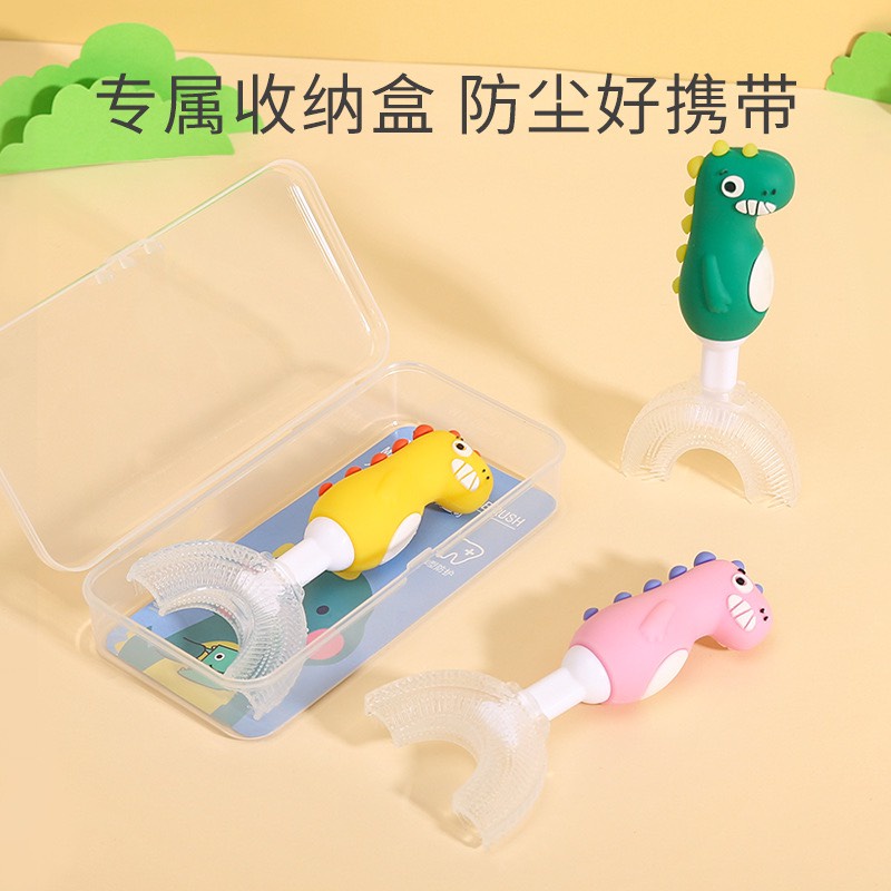Combo bàn chải đánh răng cho bé kem đánh răng tạo bọt vị hoa quả bà cốc cho bé tập đánh răng hình khủng long xinh xắn