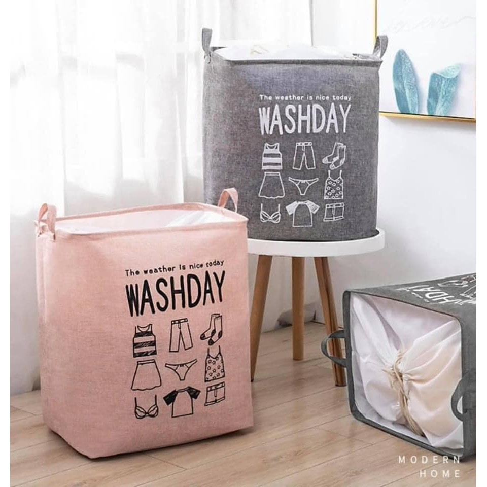 TÚI ĐỰNG ĐỒ WASHDAY KHUNG SẮT GẤP GỌN SIÊU HÓT - HỘP ĐỰNG ĐỒ