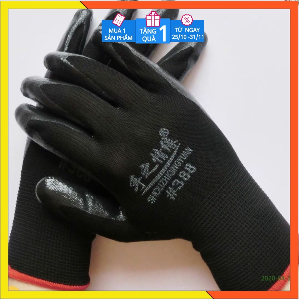 Găng tay bảo hộ lao động #388 phủ cao su kháng dầu chống trượt xtools