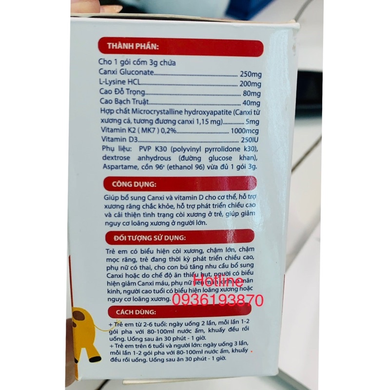 Cốm hỗ trợ tăng chiều cao High GP Powder - Hộp 30 gói x 5g