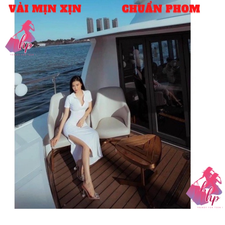 Đầm váy nữ maxi dài kiểu xẻ tà hở lưng đan dây ôm body tay ngắn thời trang dự tiệc sexy phong cách hàn thời - VD08.