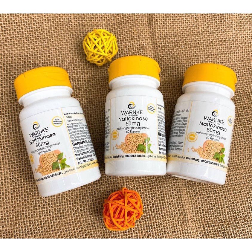 VIÊN UỐNG CHỐNG ĐỘT QUỴ NATTOKINASE WARNKE - 60 VIÊN