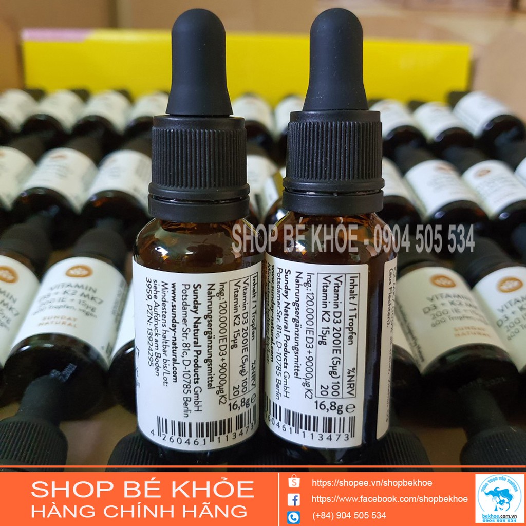 Vitamin D3k2 - Bổ xung vitamin D3 K2 Sunday Natural Đức | BigBuy360 - bigbuy360.vn