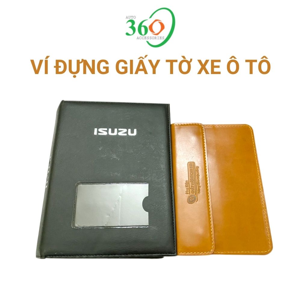 Ví đựng giấy tờ xe ô tô ví da đựng đăng kiểm cavet bảo hiểm thẻ ngân hàng card visit