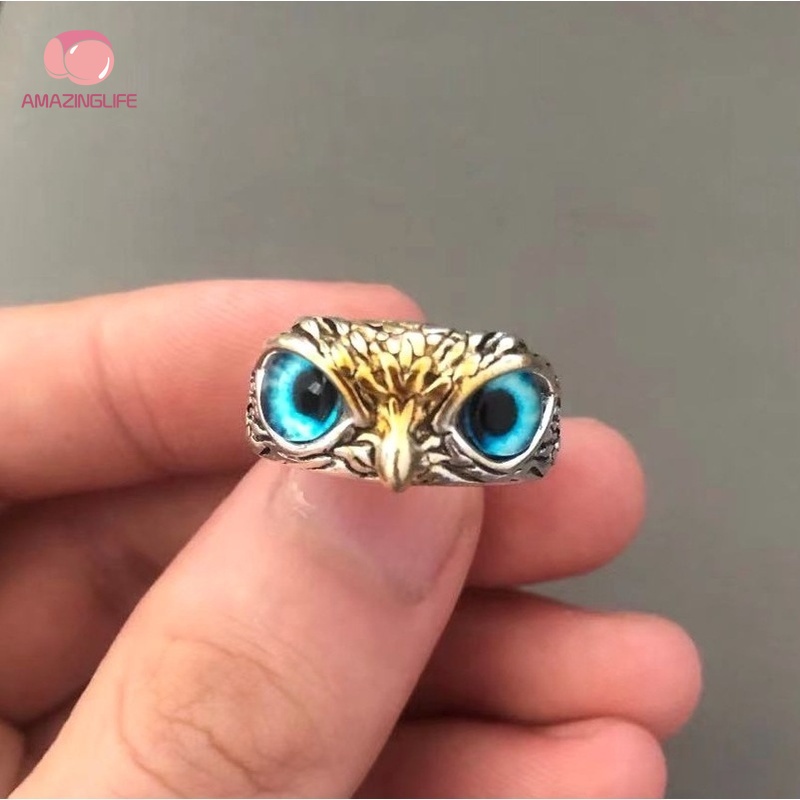 Goth Nhẫn Hở Bằng Thép Không Gỉ Hình Móng Vuốt Rồng / Cú Mèo Dễ Thương Có Thể Điều Chỉnh Cho Nam Và Nữ