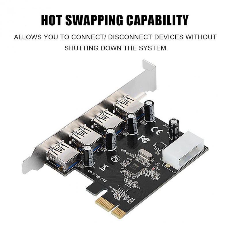 Card Đồ Họa Pci-E Chuyển Đổi Pci Express Sang 4x Usb 3.0 4pin Thẻ | BigBuy360 - bigbuy360.vn