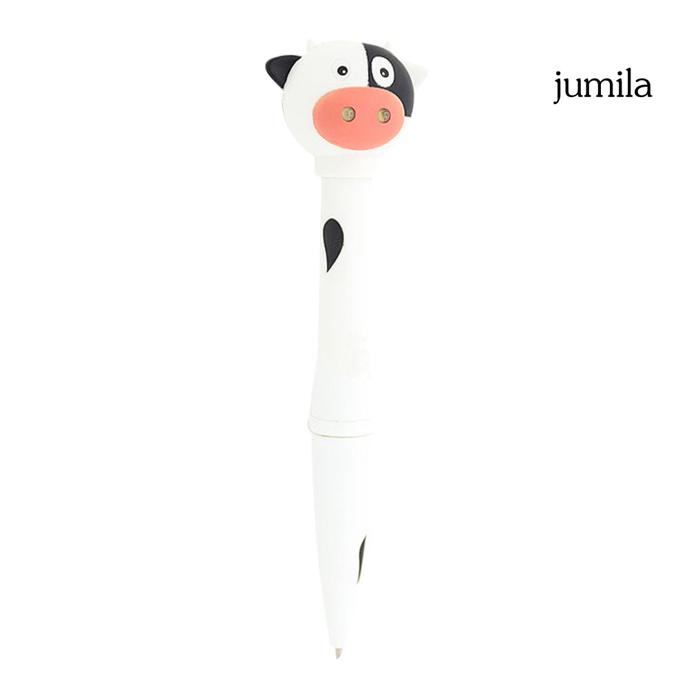 JUL Creative Cow Duck Giraffe Electronic Pen LED Light Animal Sound Kids Pen Gift