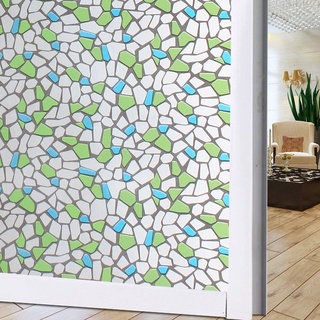 1 mét decal dán kính đá sỏi xanh khổ 45cm keo sẵn