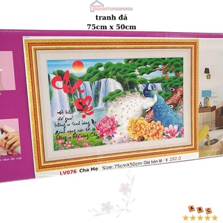 Tranh đính đá cha mẹ LV076 (75cm x 50cm)