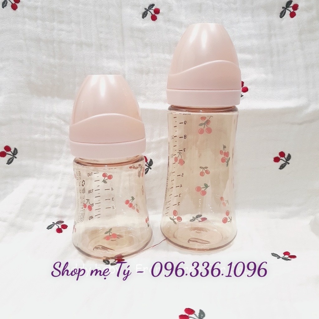 [TÁCH SET] Bình sữa Grosmimi Cherry nội địa Hàn cho bé size 200ml - 300ml