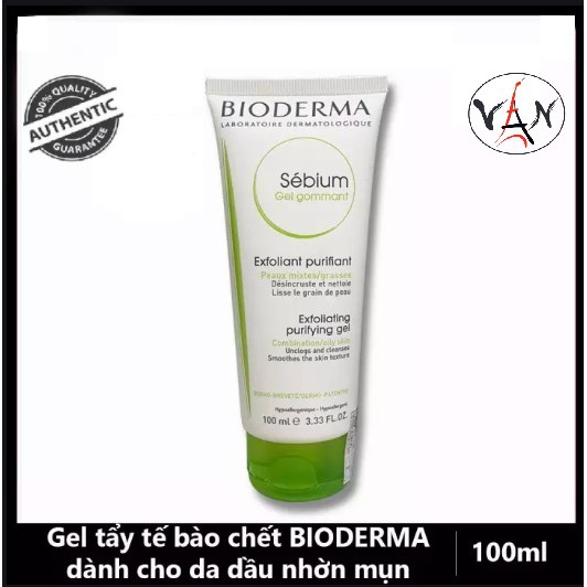 [Combo Bioderma ] Nước tẩy trang Bioderma 500ml, sữa rửa mặt 200ml & tẩy tế bào chết 100ml dành cho da dầu nhờn mụn