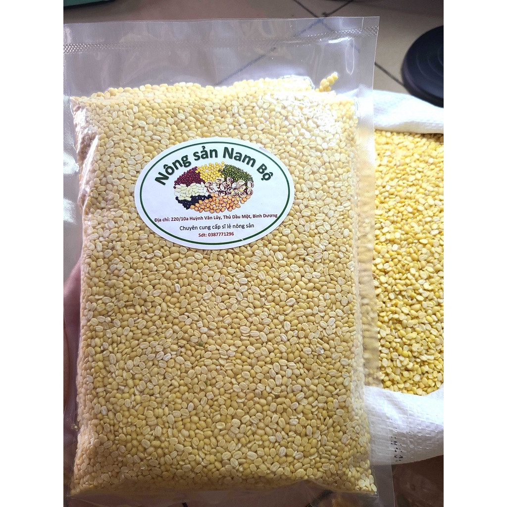 Đậu xanh tróc vỏ không màu - không nhuộm vàng - màu tự nhiên - hút chân không
