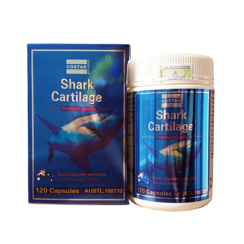 Viên Uống Sụn cá mập Costar Blue Shark Cartilage 750mg Hỗ Trợ Xương Khớp