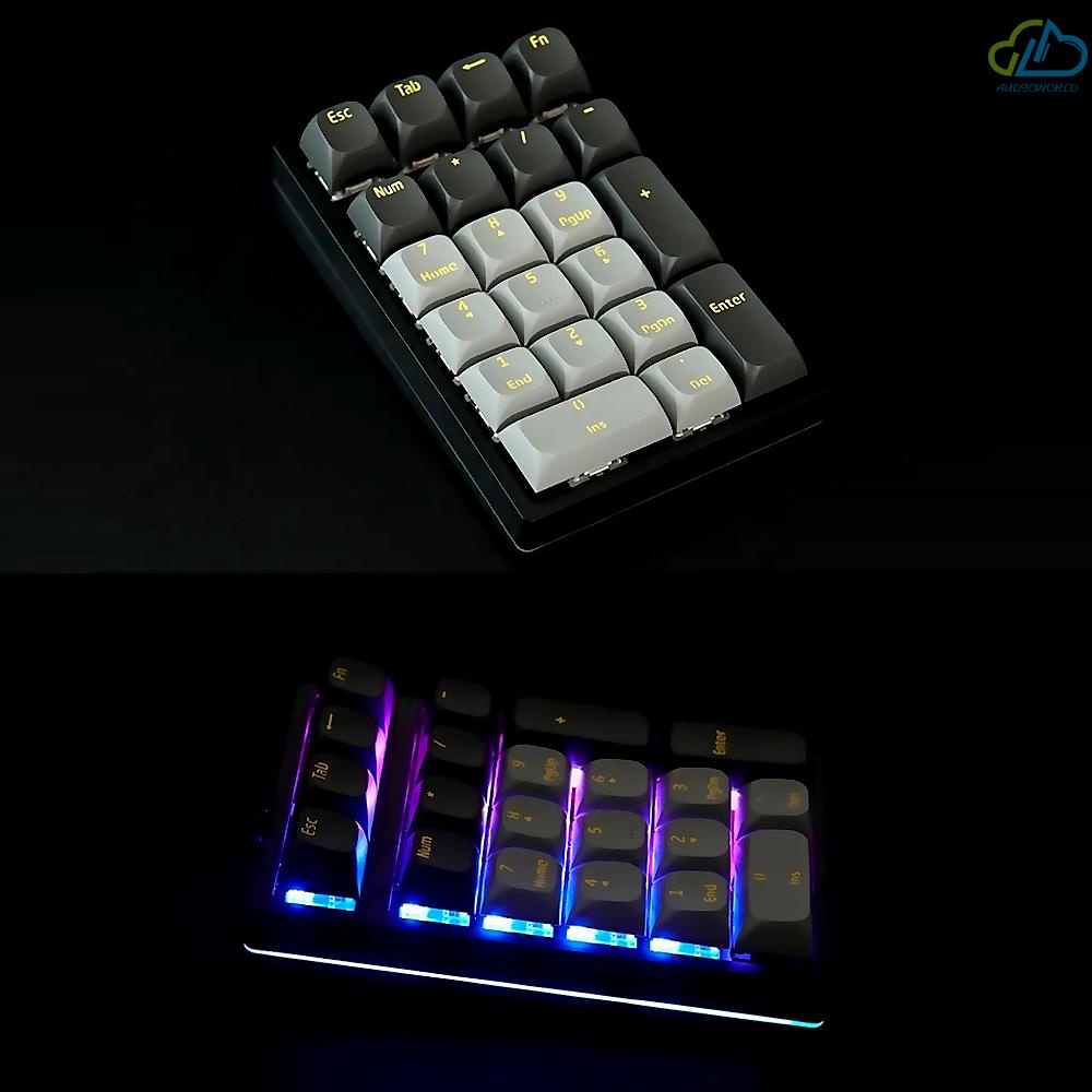 Bàn phím cơ Audi Darmoshark K3 21 phím có dây cáp dữ liệu màu đỏ có thể tháo rời