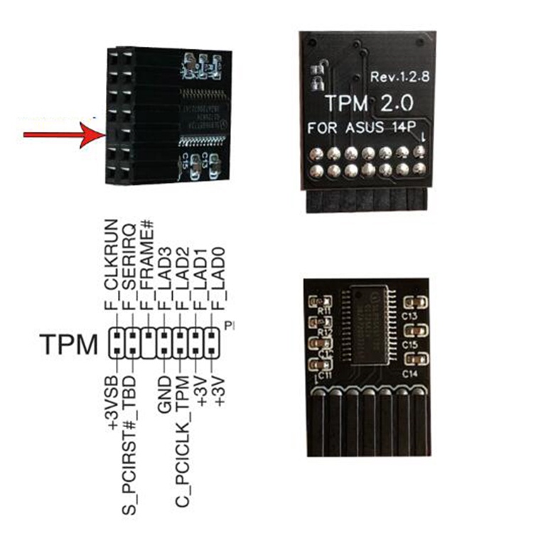 Mô đun bảo mật TPM 2.0 cho ASUS SPI M R2.0