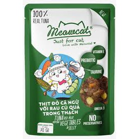 [CÔNG NGHỆ NHẬT BẢN] Pate cho mèo Meowcat gói 70gr nhiều vị - thơm ngon, hỗ trợ mượt lông, tăng đề kháng, tiêu hóa khỏe