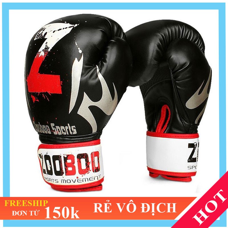 🎁 Găng tay boxing Zooboo chữ Z new 2021⚡FREESHIP⚡ găng tay đấm bốc cao cấp