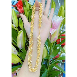 Dây chuyền nữ kiểu xoắn lớn dát vàng 18 cao cấp mẫu mới cực đẹp
