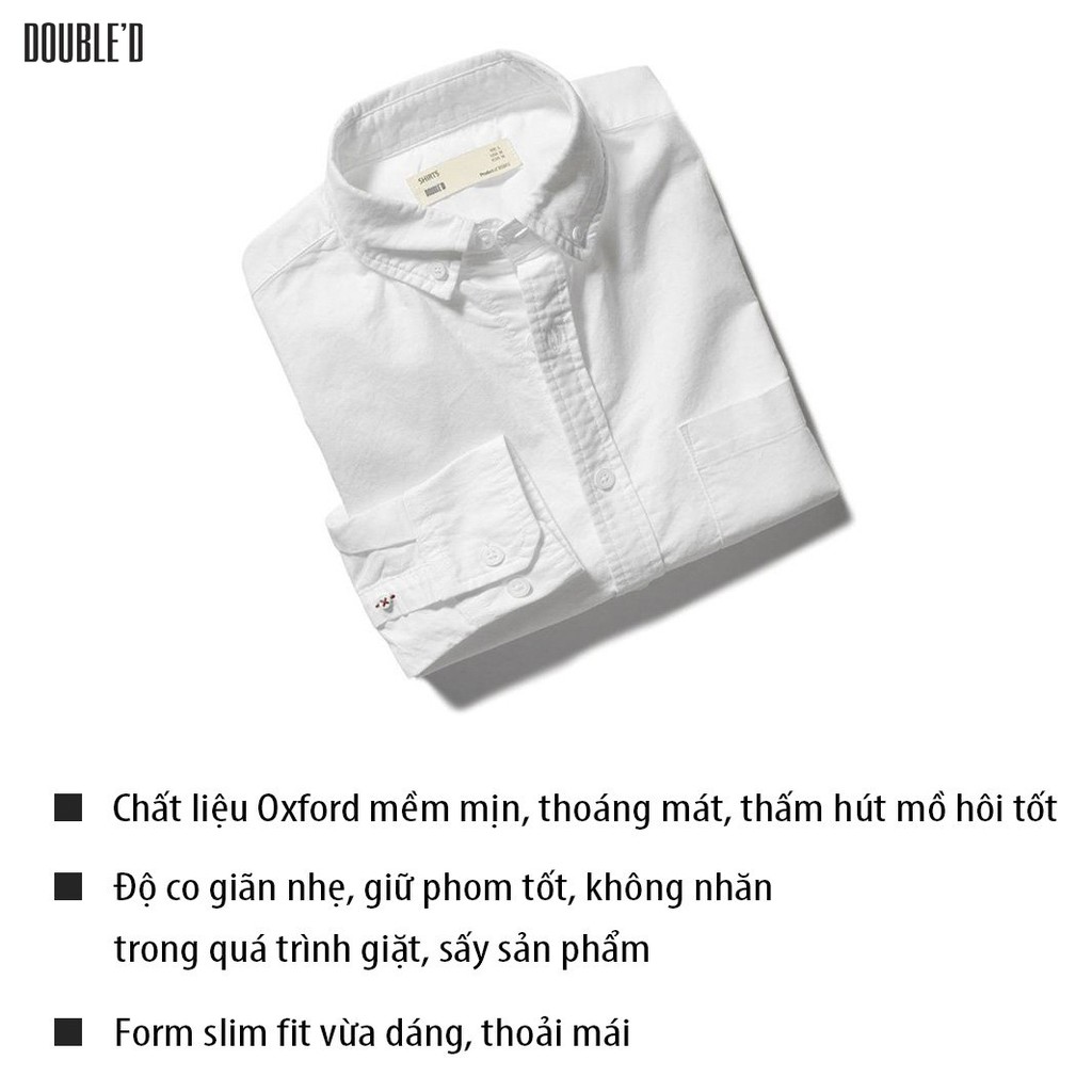 Áo sơ mi nam DOUBLE'D tay dài chất liệu cotton SCSTRANG00 | BigBuy360 - bigbuy360.vn