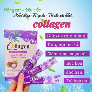 Collagen Măng cụt Đậu biếc Zenpali nguyên hộp 30 gói
