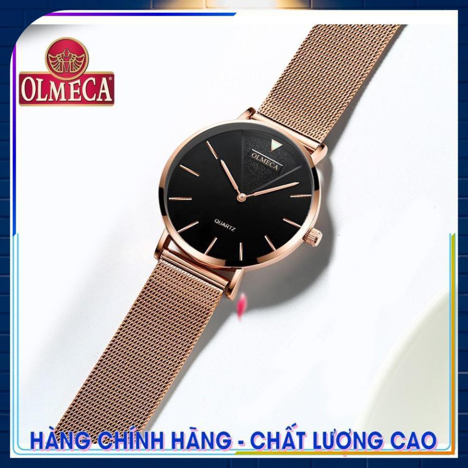 [CAO CẤP] Đồng hồ nữ OLMECA Japan OL03 dây nhuyễn cao cấp mặt kính Sapphire