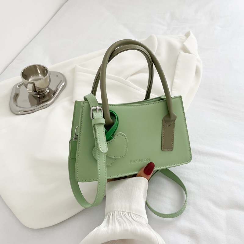 Túi Xách Đeo Vai Hình Vuông Cỡ Nhỏ Màu Tương Phản Thời Trang Cho Nữ