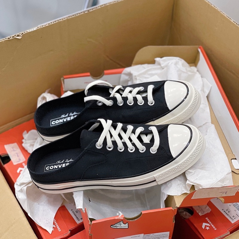 Giày Converse 1970s Mule Slip Black | Sục Canvas Thể Thao Màu Đen Lười 172591C