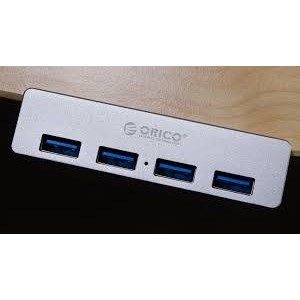 Bộ chia hub 4 cổng USB 3.0 dạng kẹp vỏ nhôm Orico MH4PU - Chính Hãng 100%, Bảo Hành 12 Tháng