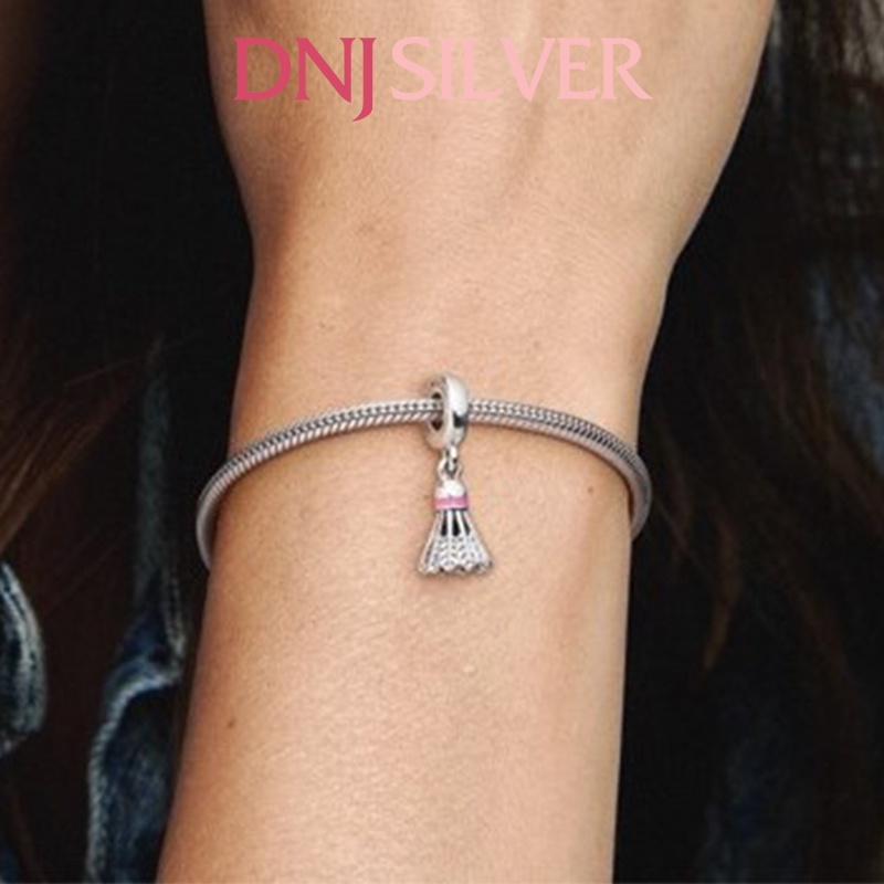 [Hàng cao cấp] Charm bạc 925 cao cấp, hàng chuẩn bạc - Charm Badminton Birdie thích hợp để mix vòng tay charm - DN031