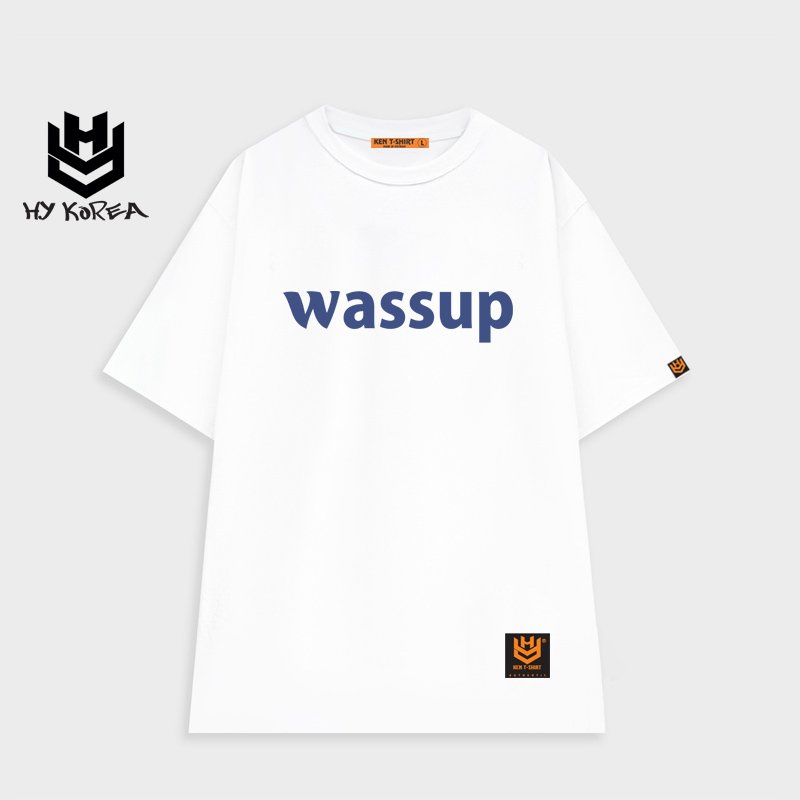 Áo phông nam tay lỡ HY KOREA nam nữ form rộng Wassup 305