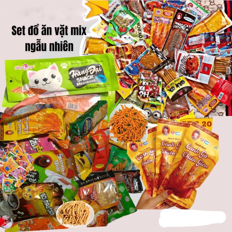 Combo 60 gói đồ ăn vặt mix vị siêu rẻ✨✨