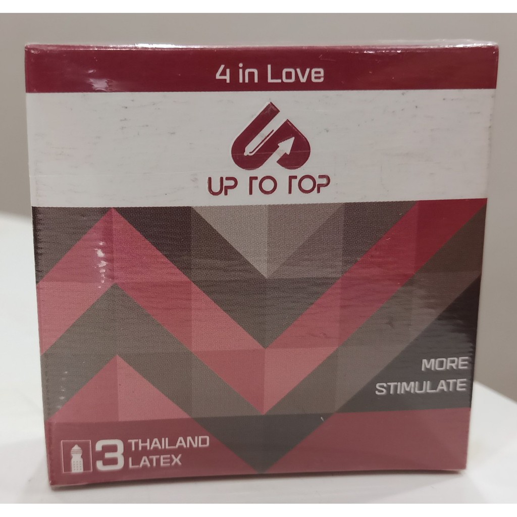 CONDOM - Bao cao su Gân Gai Kéo dài thời gian UP TO TOP 4 in Love (Hộp 3 cái)