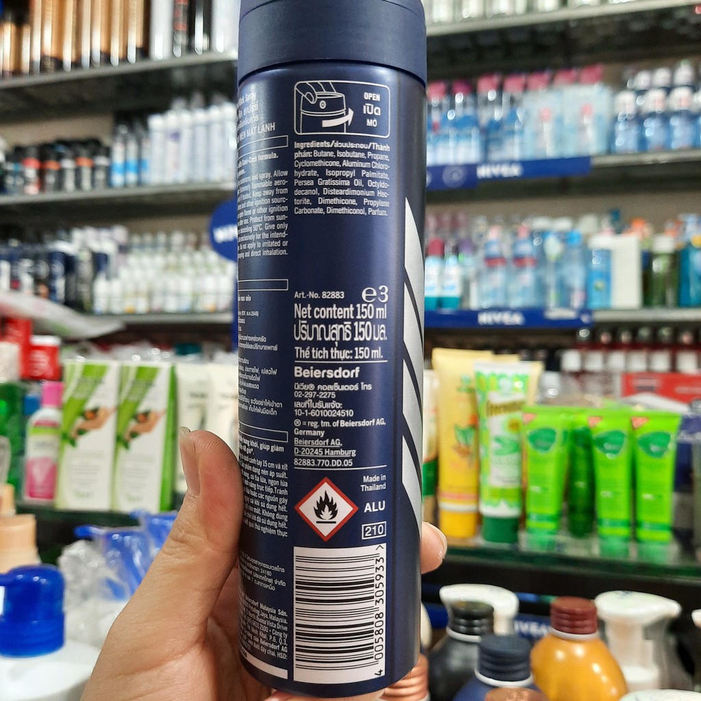 Xịt ngăn mùi Nivea Men Cool Kick mát lạnh 150ml