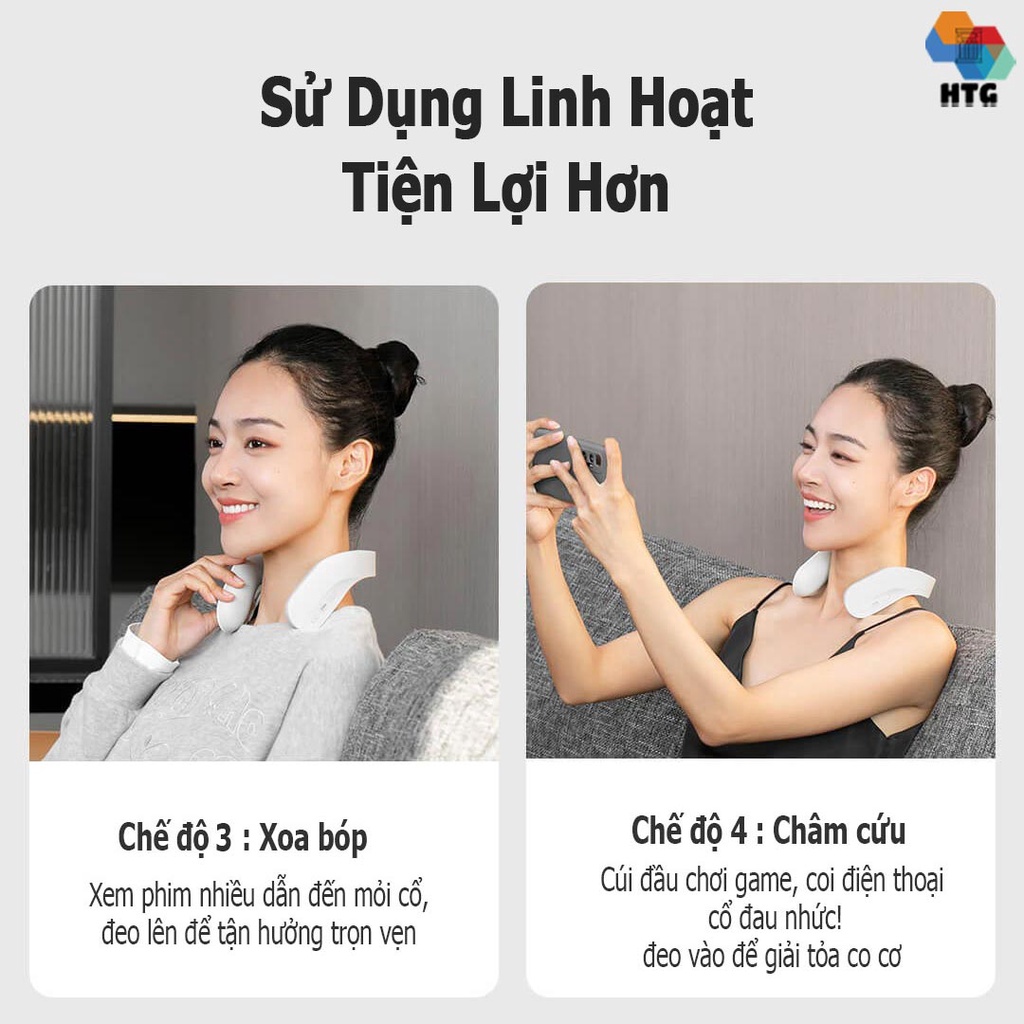 Máy massage cổ Xiaomi Jeeback G20 massage 3 mức nhiệt, kết nối App Mihome cùng remote điều khiển,15 cường độ mạnh mẽ