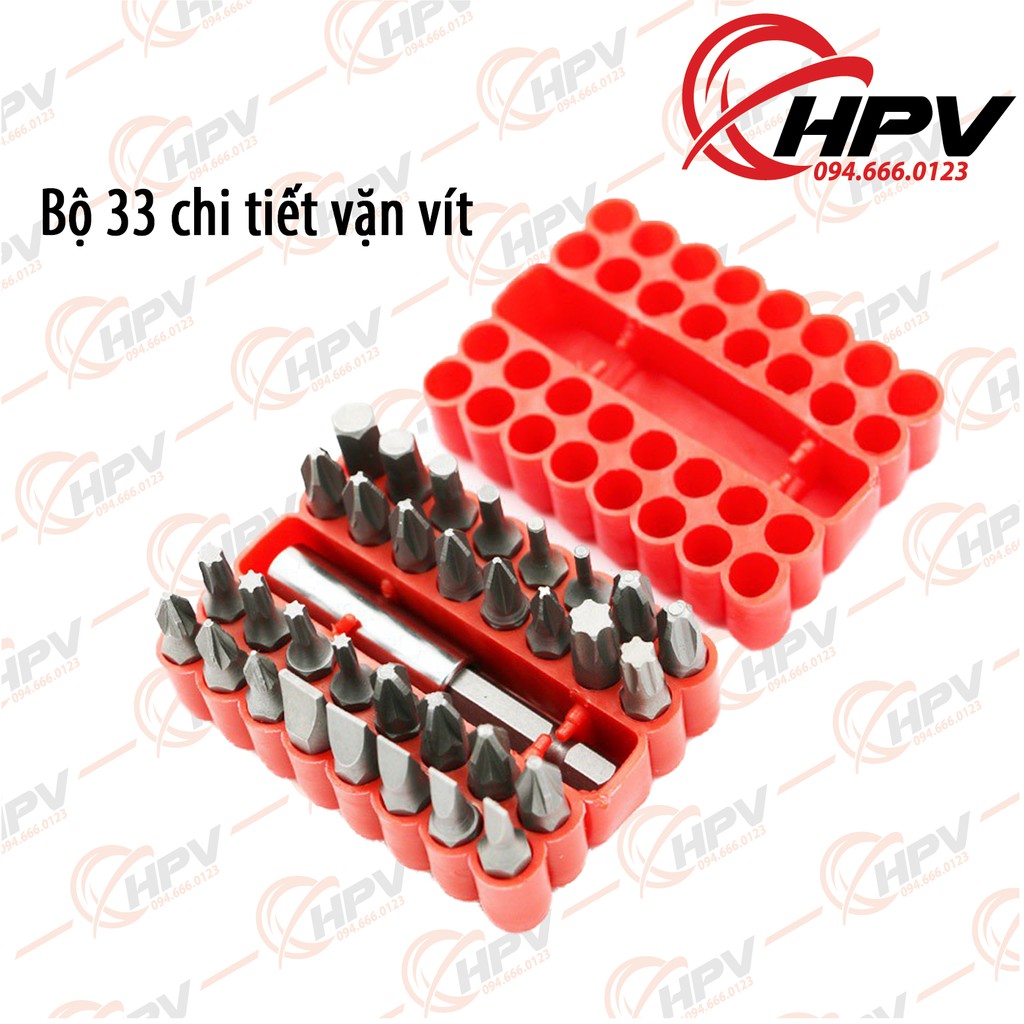 [Bán Chạy] HPV - Bộ 33 chi tiết vặn vít