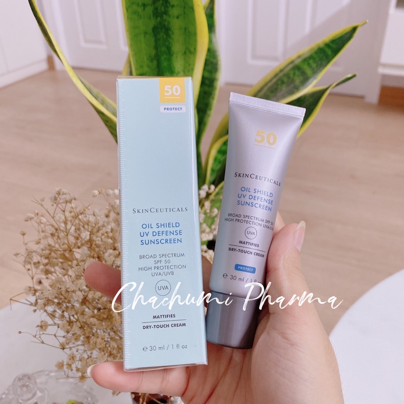 [Hàng công ty] Kem chống nắng skinceuticals oil shield uv defense sun cream SPF 50 30ml (bản pháp)